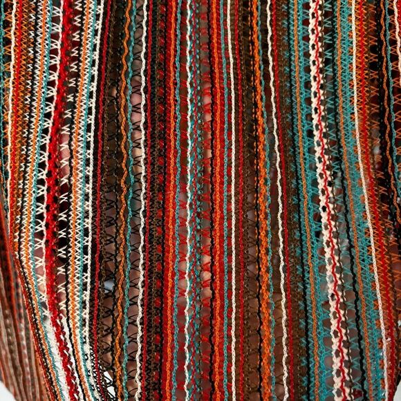 Anthropologie Eva Franco crochet ruffle stripped hippie stripped top size M NWT! - Picture 12 of 13
